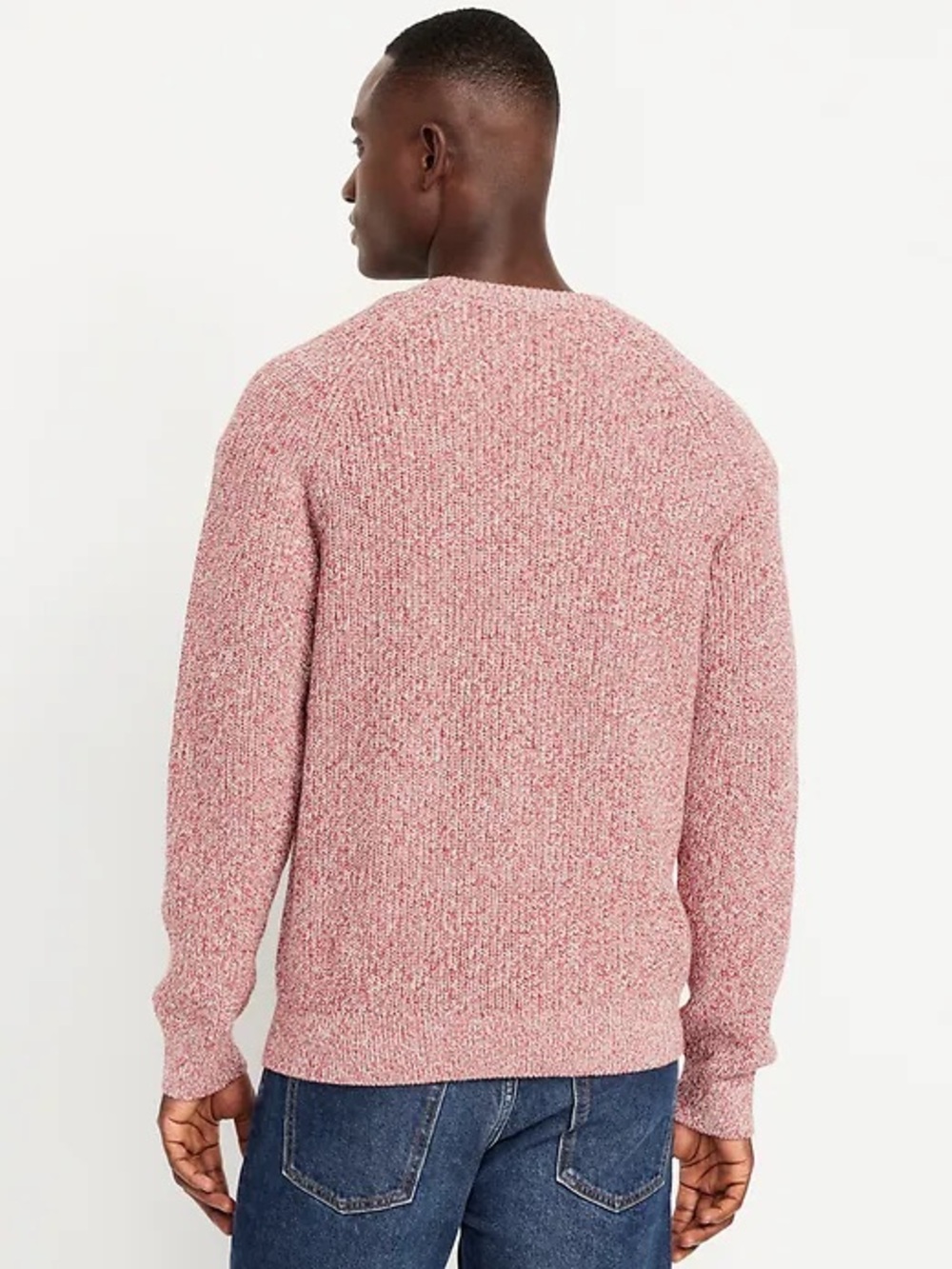 Old Navy Men's Orange Marled Crewneck Sweater
